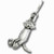 Cat "Crazy Cat" Pewter Zipper Pull 1073ZP