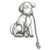 Dog Holding Leash Pewter Pin 2279PP