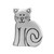 Cat Sitting Pewter Pin - 2541CP