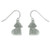 Dog Sitting Pewter Drop Earrings 3325EFP