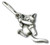 Cat "Hanging On" Zipper Pull 3694ZP