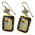 Laurel Burch "Fantasticat" Cat Drop Enamel Earrings - LB108B