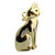 Cat Pin with Rhinestones Goldtone "Sitting Kitty" - P4892G