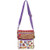 Laurel Burch Karlys Colorful ZigZag Cats Crossbody Tote