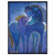 Laurel Burch Canvas Indigo Mares Horses 12x16 Wall Art LB26010