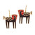 Temple Horse Laurel Burch Earrings Black-Red-Gold 5014