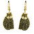 Tribal Cat Laurel Burch Earrings Black-White 5033