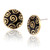 Jubilee Stud Laurel Burch Earrings Black-Gold 6016