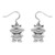 Baby Kitty Cat with Diaper Pewter Drop Earrings 6631EFP
