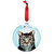Rascal Gray Tabby 5" Glass Cat Christmas Ornament 45412