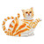 Orange Tabby Cat Cat-Shape Teapot 45421