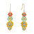 Multi Colors Blossoms Laurel Burch Earrings - 5096