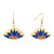 Lotus Blue Laurel Burch Earrings - 5089