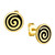Black Swirl Stud Post Laurel Burch Earrings - 6042