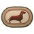 Dachshund 20x30 Hand Printed Oval Braided Floor Rug OP-057