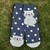 Gray Cat on Navy and Teal Polkadot Socks -  CC124