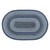 Blackberry Oval Hand Printed Braided Patch Rug 20"x30" by Earth Rugs