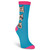 Women's Grumpy Cat Hear, Speak, See No Grumpy Turquoise Crew Socks - GCWF17H002