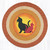 Sunrise Sunset Cats Hand Printed Round Braided Floor Earth Rug 27" - RP-9-101