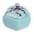 Aqua 5" Jar with Silver Metallic Octopus Lid - 25314