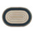 Blue and Tan 20x30 Oval Braided Floor Rug ITC-782
