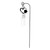 Dog Paw Print 12-inch Garden Stake Wind Chime- ZSK2W-F-HEART