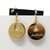 Harmony Laurel Burch Earrings Black Cream Gold Back