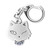 Cat Winking Head Pewter Key Chain 8665KP
