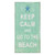 Keep Calm Beach Wall Art Wood 13834