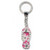 Flip Flop Metal Bling Rhinestone Keychain - 12615000