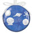 Ornament Ball Blue Water Shells 857-68