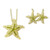 Starfish Earrings & Necklace with Rhinestones - Goldtone - RSN2269-G