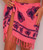 Sarong Short Size - Pink with Violet Flowers - SAR88