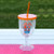 Flip Flops Orange Acrylic Wine Goblet 17oz 60840OR