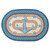 Blue Anchor 20x30 Hand Printed Oval Braided Floor Rug OP-433