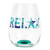 Relax Watercolor Words Stemless Wine Glass 20120R