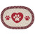 Pet Paw Placemat - Red and Tan Jute 10" x 15" - MSP-9-117