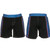 Women's Black and Blue Striped MMA Shorts - CLEARANCE