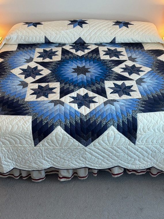 Broken Star Patchwork Amish Quilt 106x116