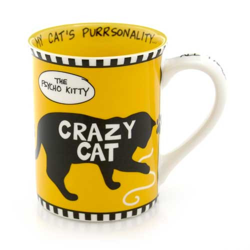 Crazy Psycho Kitty Cat Stoneware Mug 4041712
