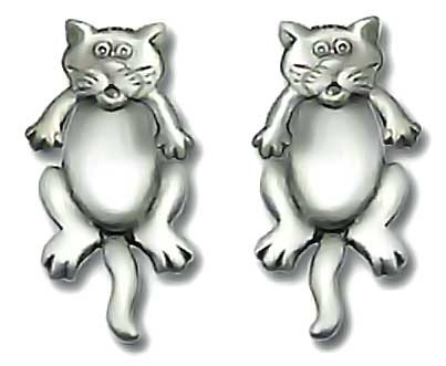 Cat Front & Back 2-Piece Post Earrings - 1051/1EP