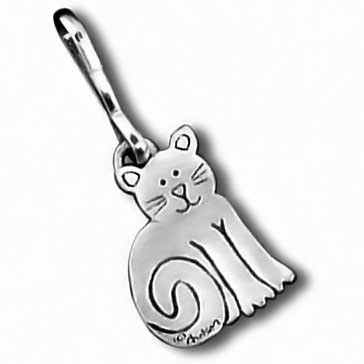 Cat Zipper Pull Sitting Cat 2541ZP