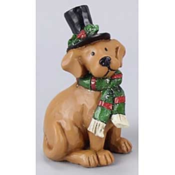 Dog Wearing Top Hat Figurine 93204D