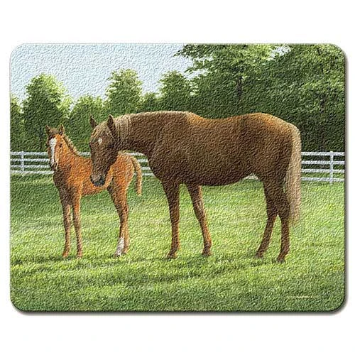 Horses Grazing Glass Cutting Board SM_CUT-887