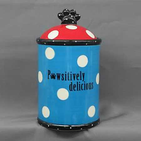 Ceramic Treat Jar "Pawsitively Delicious" 22131