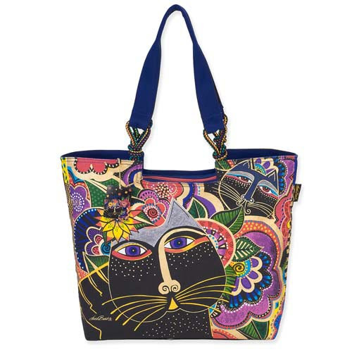 Laurel Burch Carlotta's Cats Shoulder Tote