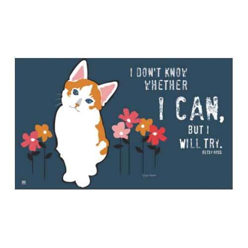 Kitty Will Try Cat Floor Mat - 19022D