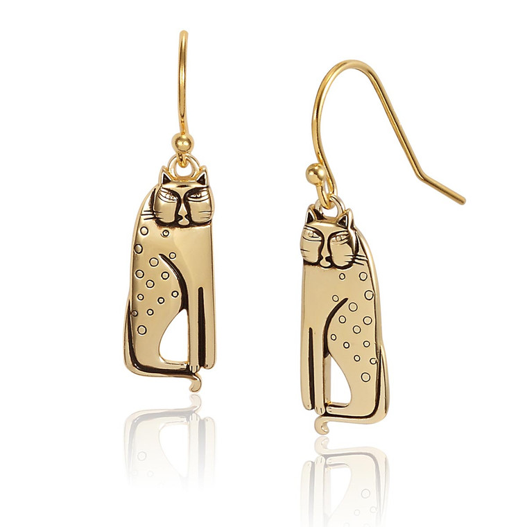 Siamese Gold Laurel Burch Earrings 4038