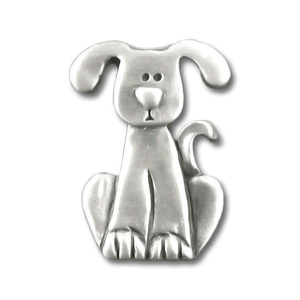 Dog with Drop Ears Pewter Clutch Pin 3997CP