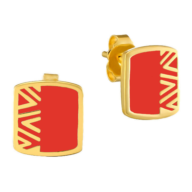 Rain Dance Post Laurel Burch Earrings Red - 6046